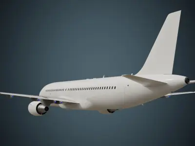 Airliner 1C Untextured 3D model