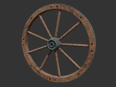 Wagon wheel 3D model purchase