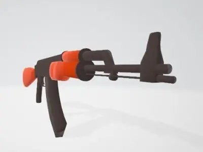 AK-47 Low Poly Free 3D model