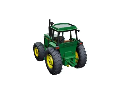 1980s Farm Tractor Classic Agricultural Utility Machine 3D model