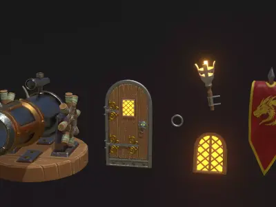 Tower Defense Constructor  part Pbr3 Low-poly 3D model
