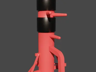 Wing Chun Wooden Dummy Low-poly 3D model