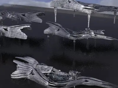 Hybrid base design Exterior Ship 7 3D model