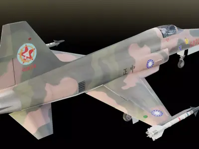 F-5E Jet Fighter Taiwan 3D model