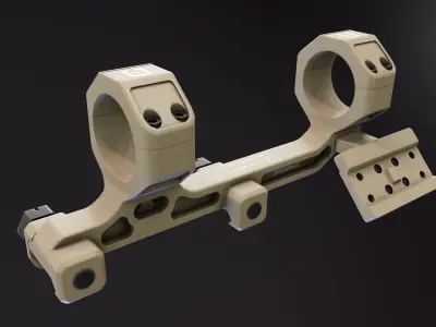 Badger C1 Optic Mount Low-poly 3D model