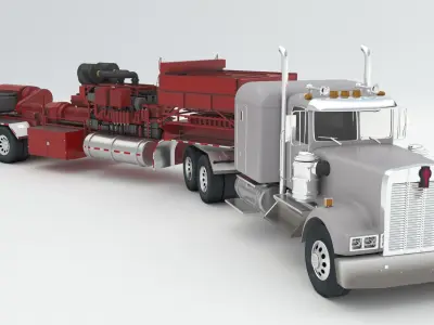 Fracking Pumper Unit 3D model