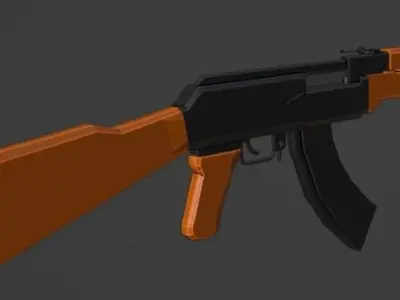 AK-47 ak - rifle Free low-poly 3D model get