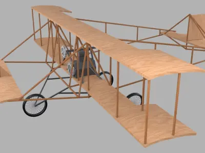 Old Plane Free low-poly 3D model