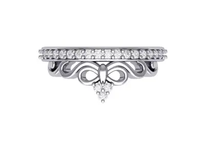 Crown Engagement Ring  3D print model
