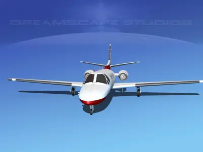 Cessna C550 Citation II V09 3D model