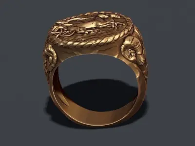 old coin ring v2 3D print model