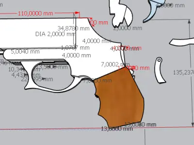 derringer 9mm 3D model