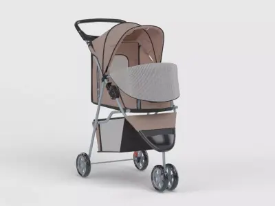 Baby stroller 3D model 3D model 16