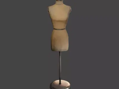 Mannequin Vintage Antique Tailor  Low-poly 3D model