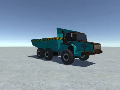 Industrial Truck 3 Low-poly 3D model