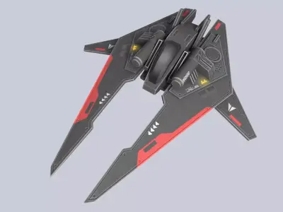 Low poly spacecraft Low-poly 3D model shop