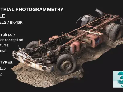 Industrial Photogrammetry Bundle - 16 Models - 8K-16K 3D model