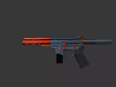 SR9B Pistol Carbine 3D model