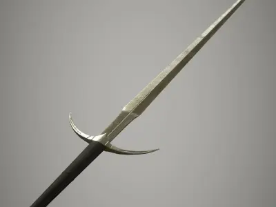 Danish Long Sword Low-poly 3D model