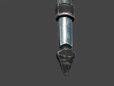 Simple medieval dark metal sword 8 k textures lowpoly Low-poly 3D model