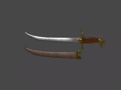 Curvy dagger 3D model