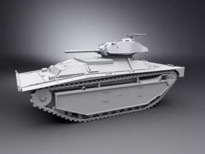 LVT A 1 Chaffee Scale model 3D print model