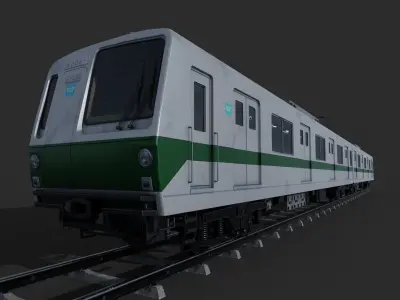 Japan Train Takyo metro subway 6000  Low-poly 3D model