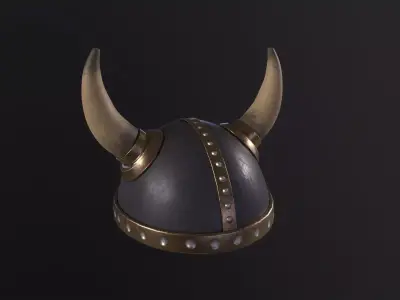 Viking Helmet 3D Model Low-poly 3D model