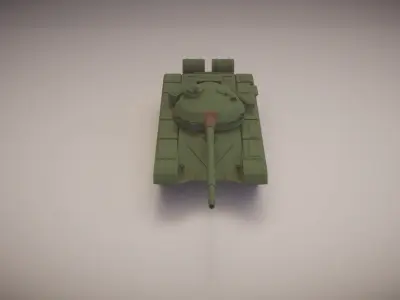 Simple T-72A Tank Low-poly 3D model