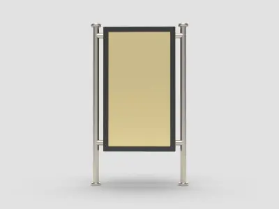 Style advertisement close to a urban street in city 3D model get