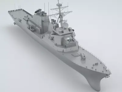 Arleigh Burke Class Destroyer 3D model