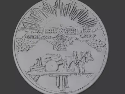 Istiklal Madalyasi Independence Madallion or Medal Low-poly 3D model