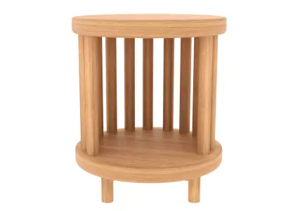 wood storage chair 3D model