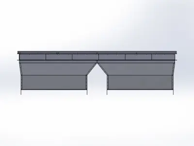 Bulk intake hopper 3D model
