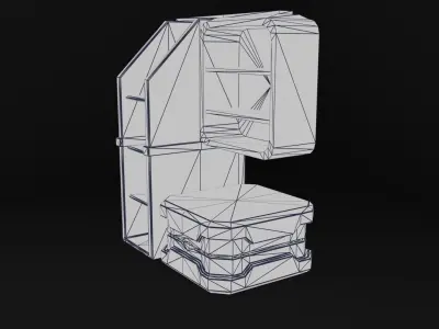 Sci-fi Cupboard - Space Station Prop Low-poly 3D model