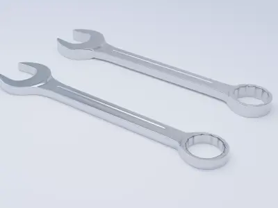 Combination Wrench Low-poly 3D model purchase