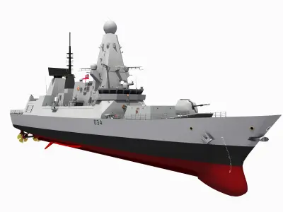 TYPE-45 DESTROYER HMS DIAMOND 3D model