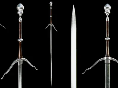 PBR Swords Pack Low-poly 3D model
