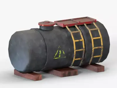 Oil Tank Free low-poly 3D model purchase