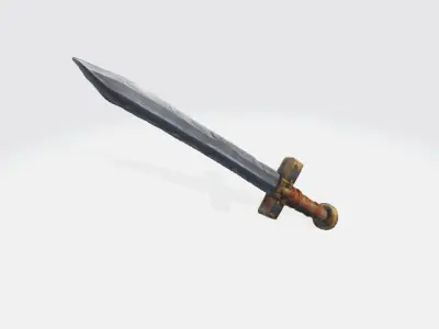 lowpoly sword 3D model