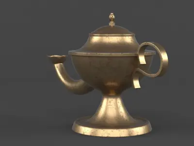 Arabic Oil Lamp 3D model