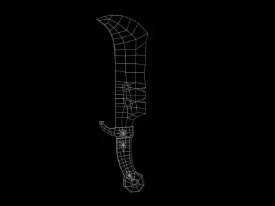 Stylized Knife Free low-poly 3D model
