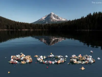 Floating Trash SOS Installation 3D model