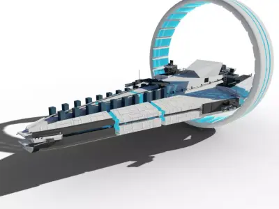 Spaceship 2 lego Low-poly 3D model