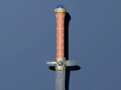 Crystal Long Sword 3D model
