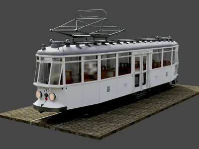 Geta 76 Tram Low-poly 3D model