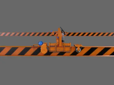 industrial crane Low-poly 3D model