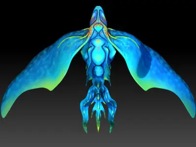 Stingray sea creature Free low-poly 3D model