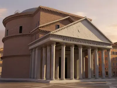 Ancient Roman Pantheon High Detail PBR Texture 3D Model 3D model