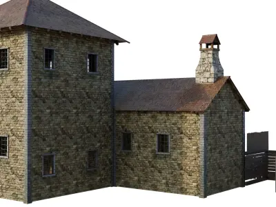 Medieval House 3D model 2